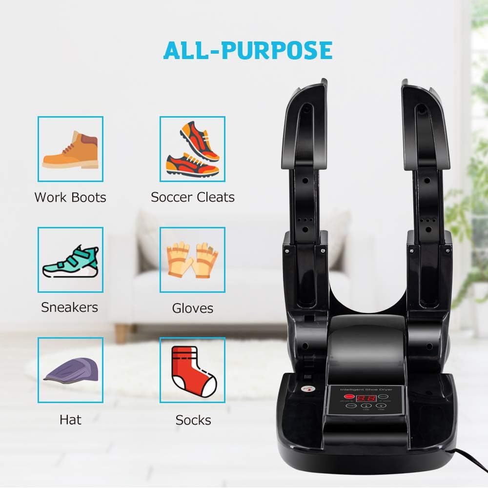 DR.PREPARE Boot Dryer Shoe Dryer Ozone, Glove Dryer & Boot Warmer with Heat Blower, Portable Adjustable Rack and Timer, Folding Design & Quick Drying for Shoes, Gloves, Hats, Socks, Ski Boots (Ozone): Home & Kitchen