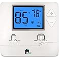 EconoHome Non-Programmable Thermostat for Home - Heat & Cooling Temperature Control - Easy to Install - Digital Thermostat for AC, Central Gas, Oil, Electric Furnaces, Single Stage Systems