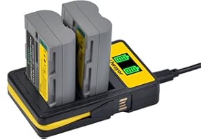 Uwayor EN-EL3e Battery and Dual Charger for Nikon D50, D70, D70s, D80, D90, D100, D200, D300, D300S, D700 Digital SLR Cameras