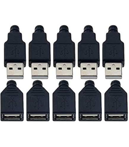 10 Connettori USB Tipo A Femmina – Porta Standard Per Saldatura, Jack Connettore