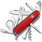 Victorinox Explorer Swiss Army Knife, 16 Function Swiss Made Pocket Knife with 2 Blades, Corkscrew, Scissors and Screwdrivers - Red