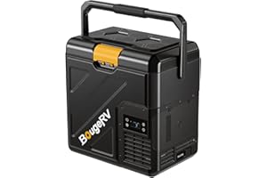 BougeRV 12 Volt Refrigerator, CRH20 Car Fridge, 21 QT Portable Freezer, -4~68℉, 12/24V DC, 110~240V AC, Ideal for 2 People, R