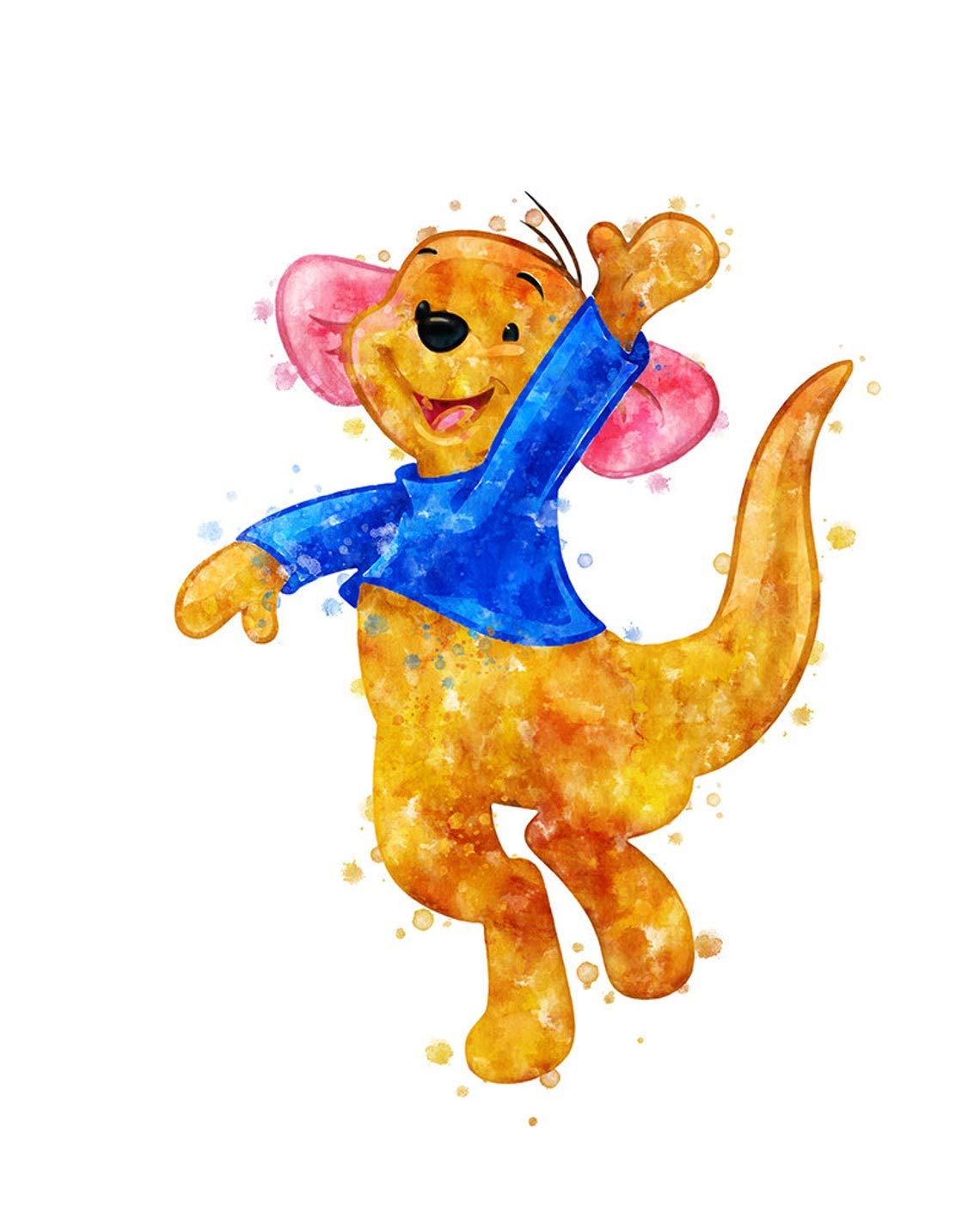 Amazon Com Winnie The Pooh Roo Art Print Disney Poster Winnie The Pooh Watercolor Painting Wall Art Decor Nursery Wall Decoration Winnie The Pooh Poster Roo Artwork Handmade winnie the pooh roo art print disney