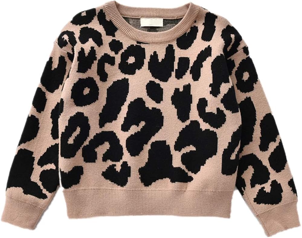 Toddler Baby Girl Boys Leopard Sweatshirt Long Sleeve Shirts Top Pullover Sweater Fall Winter Outfit Clothes: Clothing
