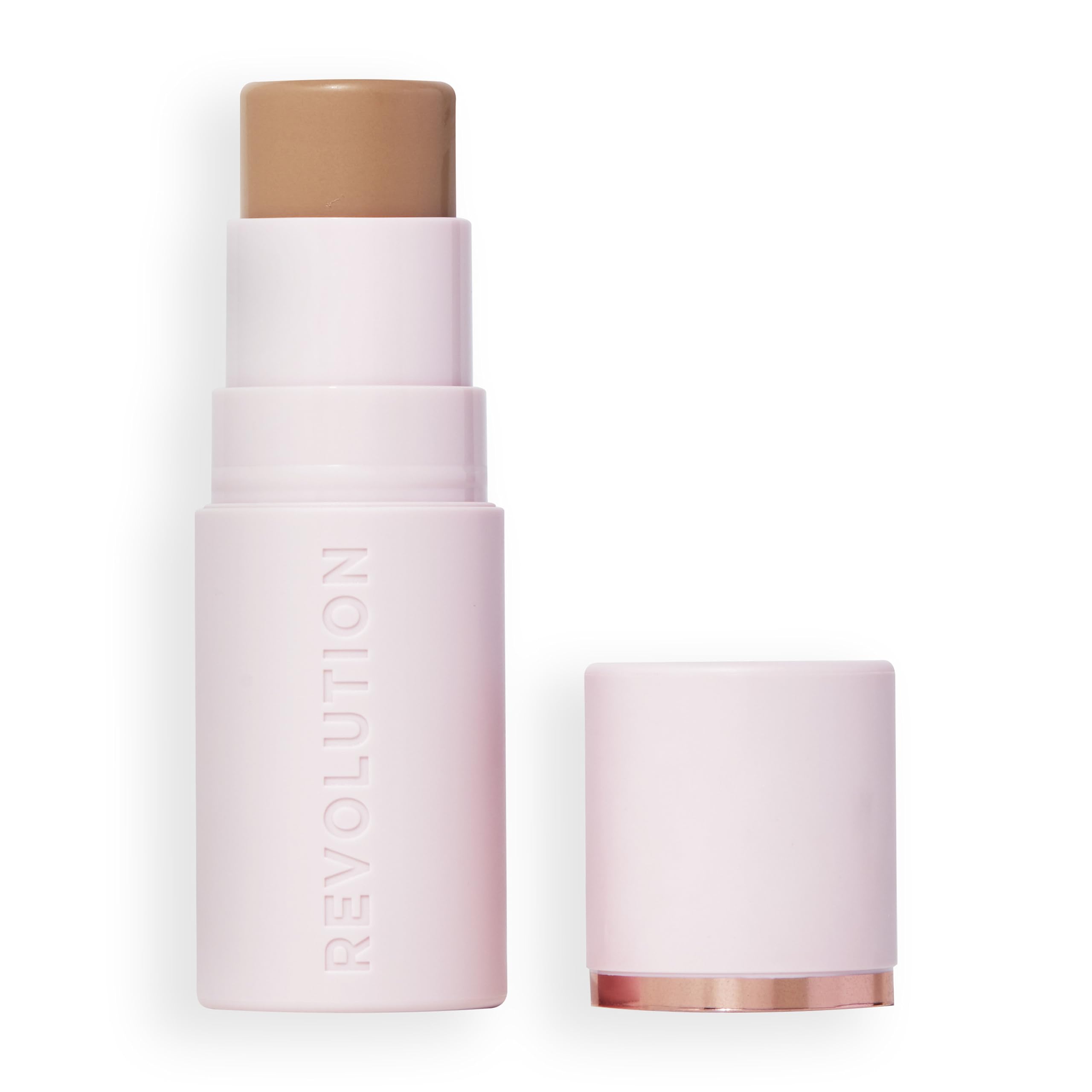 Revolution, Skin Silk Bronzer Stick, Buildable Colour for Cheek, Eye, & Lip, Cream-to-Powder Formula, Vegan & Cruelty-Free, Fair Sand, 4.5g