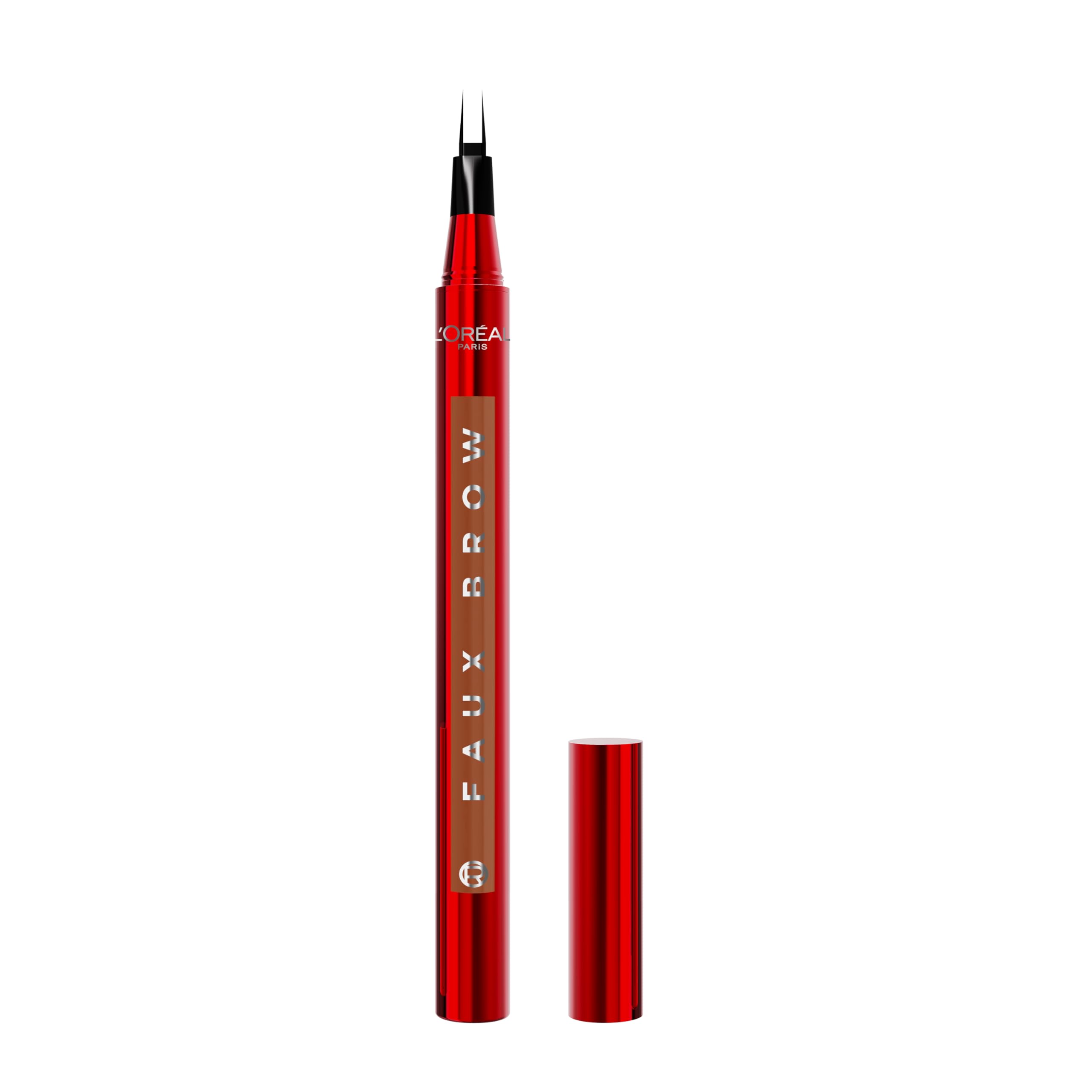 Photo 1 of L'Oreal Paris Faux Brow, Hair-Like, Filling Eyebrow Pen with Double-Brush Tip, Fast & Precise Eyebrow Makeup, Auburn, 0.04 Fl Oz
