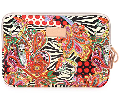 fdsmall Étui pour ordinateur portable, Housse de protection imperméable en néoprène, Pochette pour ordinateur portable pour Acer/Asus/Dell/Lenovo/HP/Samsung (Grande fleur rouge, 13,3 pouces)