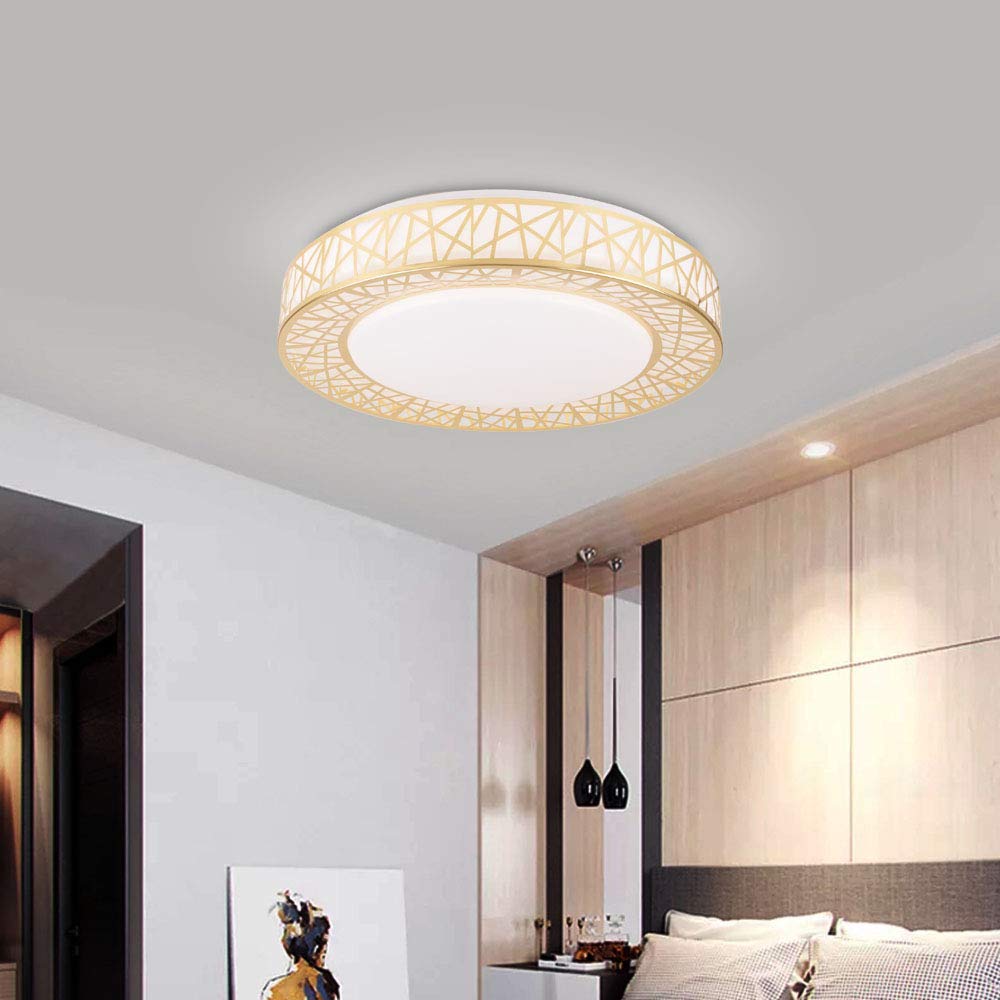Neporal LED Ceiling Light Fixture,16 Inch-30W-Flush-Mount-Ceiling-Light,3 Color Temperature Light Fixtures Ceiling for Bedroom,Kitchen,Living Room