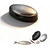 Stainless Steel Soap Bar for Hands - Odor Eliminator for Onion, Fish & Kitchen Smells | Food-Grade 304 Steel | Lasts 10 Years