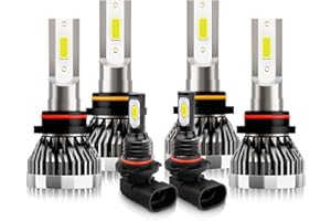 TXBILMOO Compatible For Chevy Silverado 1500 2500 3500HD 2003 2004 2005 2006 bulbs, 9005 High Beam 9006 Low Beam+9145 Fog Light Bulb, 600% Brightness 6500K White, Plug and Play, Pack of 6