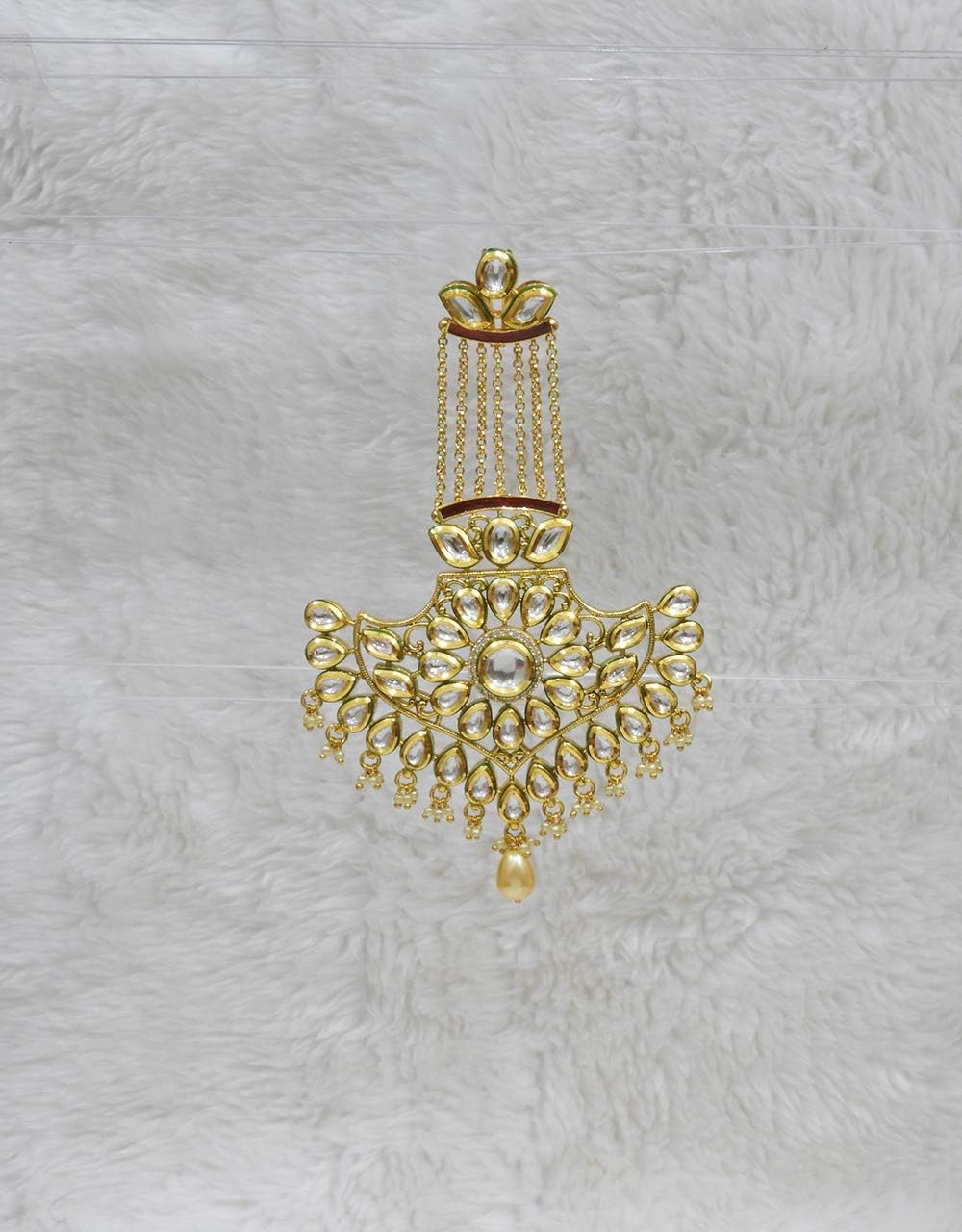 My Ethnic Desire Traditional Indian Passa Maang Tikka Bollywood Trendy Kundan Jhoomar Accessory
