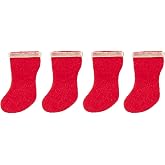 Dollhouse Set of 4 Red Stockings Miniature Christmas Fireplace Accessory 1:12