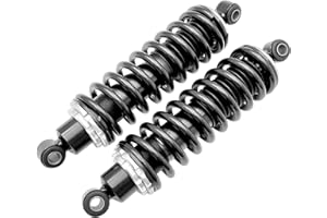 HiBuyer Universal Rear Shock Damper, Adjustable Rear Street Coilover w/400 Pound Black Coated Springs