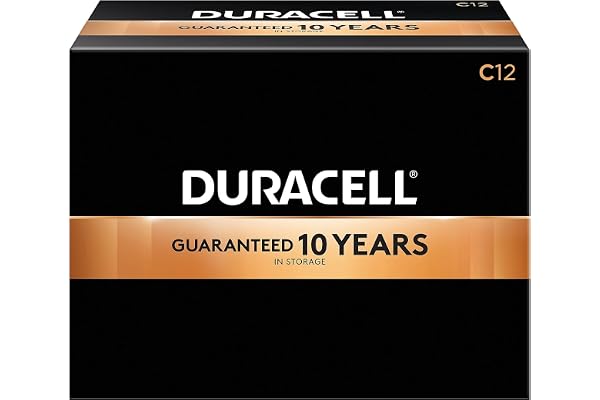 Duracell - CopperTop C Alkaline Batteries with recloseable Package - Long Lasting, All-Purpose C Battery for Household and Bu