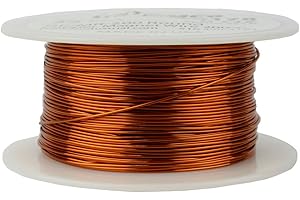 TEMCO INDUSTRIAL TEMCo 22 AWG Copper Magnet Wire - 8 oz 251 ft 200°C Magnetic Coil Winding