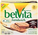 belVita Dark Chocolate Creme Breakfast Biscuit Sandwiches (5 Count Box, 8.8 oz)