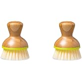 Full Circle Bubbly Palm Brush, Dish Scrub Brush for Nonstick, Green | Family-safe &amp; formaldehyde-free, with an ergonomic handle for effortless cast iron, nonstick &amp; sink cleanup.