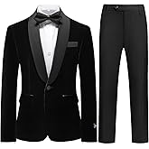 Boys Velvet Suits Slim Fit Tuxedo 2 Piece Kids Blazer Jacket Pants Formal Sizes 4-20 Fashion Ring Bearer Outfit for Wedding