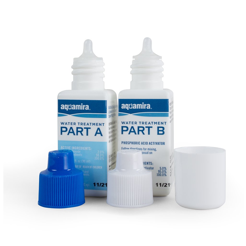 Aquamira Chlorine Dioxide Water Treatment Two Part Liquid 1 oz