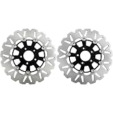 Vanlison 11.8" Front &amp; Rear Floating Brake Rotors Disc Compatible with Harley Sportster Softail Touring Dyna Early Super Glide Motorcycle Brake Disc