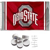 Ohio State Buckeyes Jersey Stripes Banner and Tapestry Wall Tack Pads