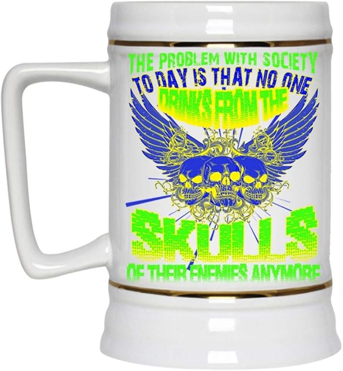 Cool Beer Mug, Skulls Beer Stein 22oz Beer Mugs & Steins