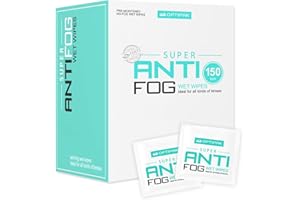 OPTIPAK Anti Fog Wipes for Glasses, Binoculars, Face Shields, Ski Masks or Swim Goggles | Pre-Moistened Cleaning Antifog Lens Wipes for Eyeglasses and Defogger for Glasses (150 Count)
