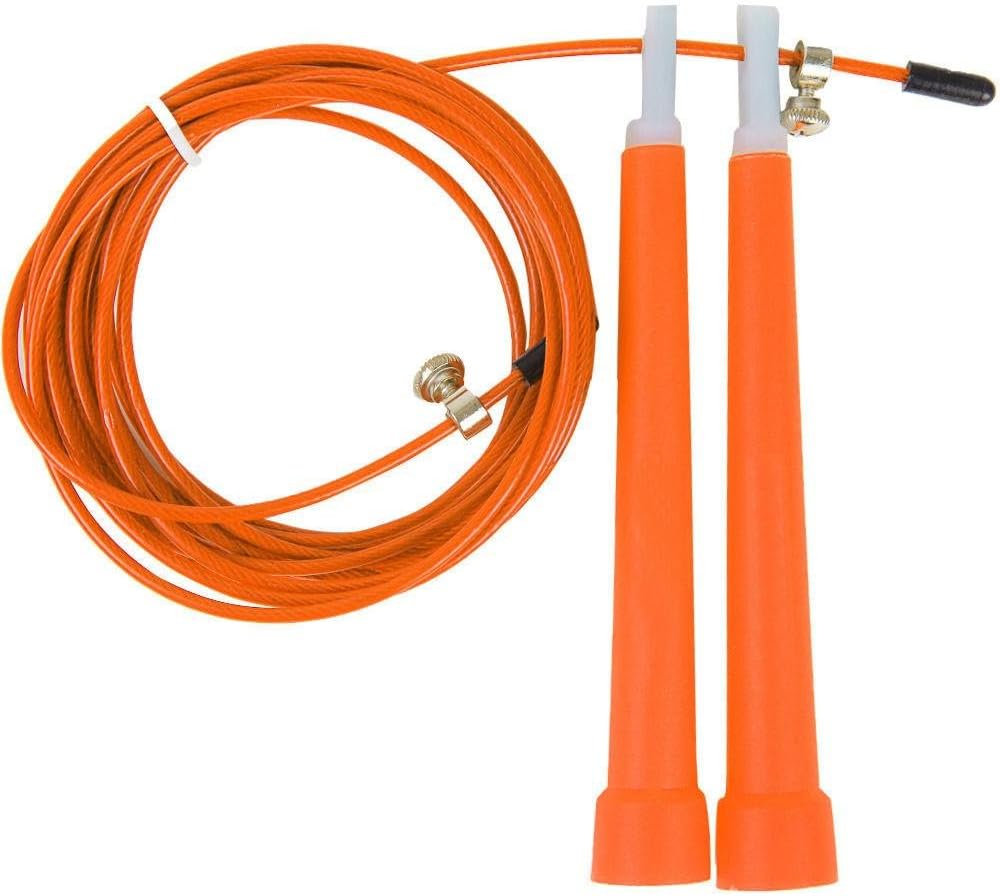 fitnessXzone ADJUSTABLE WIRE SKIPPING ROPE JUMP SPEED FOR EXERCISE FITNESS AEROBIC WORKOUT GYM