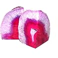 Zentron Crystal Collection Large Pair of Polished Agate Bookends (Pink)