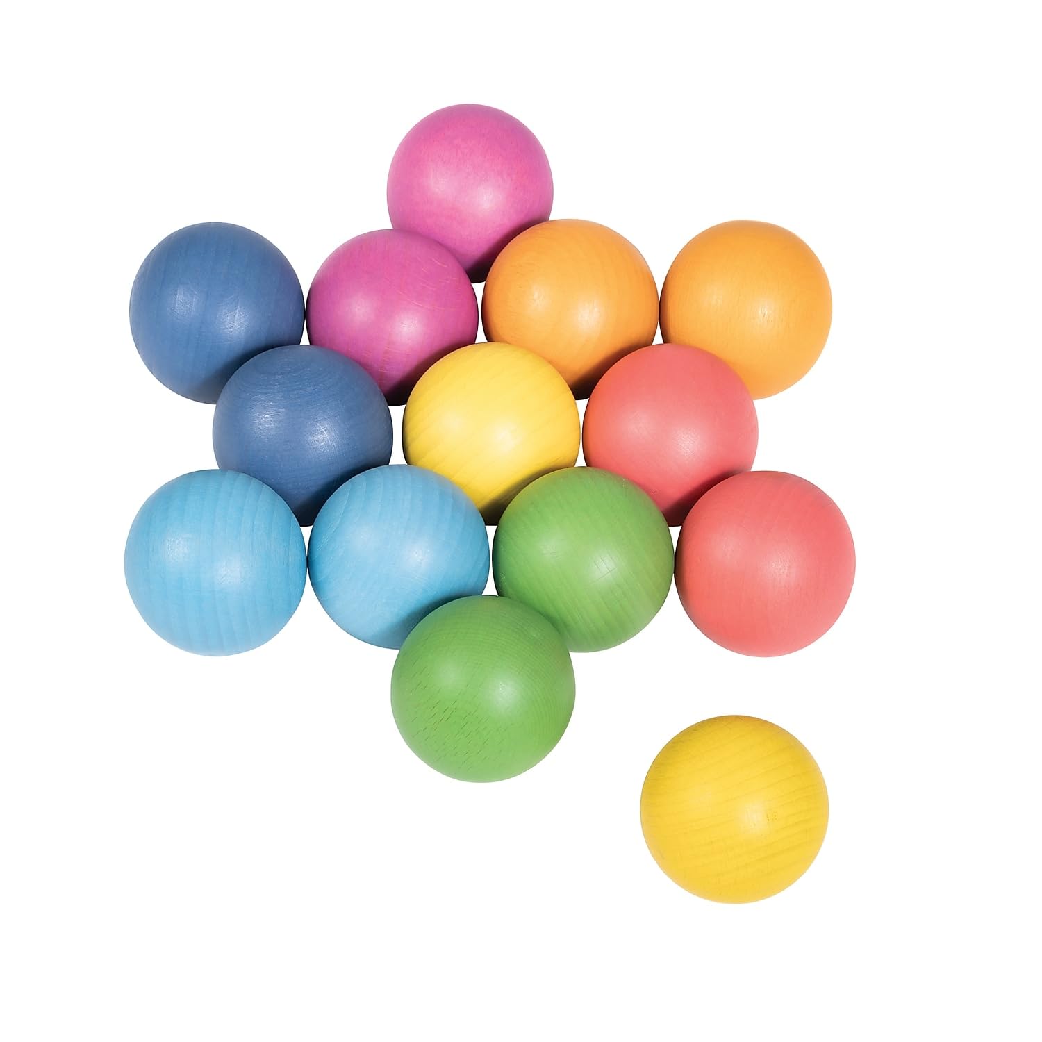 TickiT 73991 Rainbow Wooden Balls - Pack of 14