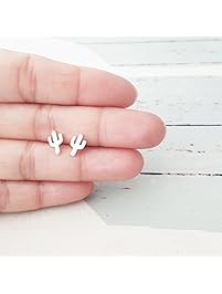 Sterling Silver Cactus Stud Earring