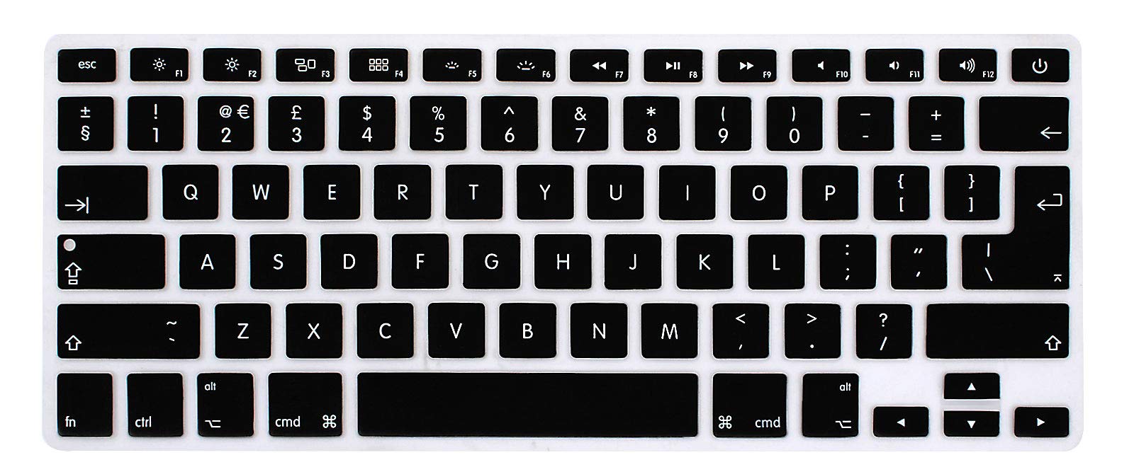 MMDW EU/UK Silicone Keyboard Cover for MacBook Pro 13" 15" 17" (with or w/out Retina Display) Silicone Skin for iMac Older for MacBook Old Air 13",USA and European Version