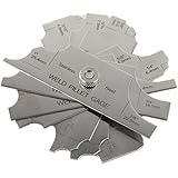 Co-link MG-11 Metal Weld Fillet Gages Set (7PCS) 1/8''-1'' Welding Inspection Test Ulnar MM & inch