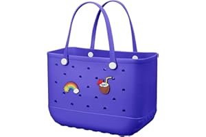 BAONAT Beach Bag Rubber Tote Bag - Waterproof Travel Bag for Women Washable Tote Bag Handbag for Sports Beach Market Pool