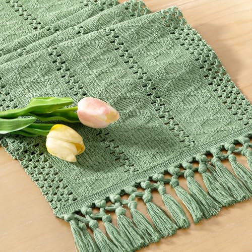 Boho Fall Farmhouse Rustic Dining Table Runner