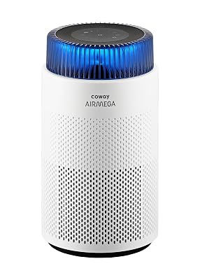 COWAY Air Purifiers for Home up to 810 ft², HEPA Filter and Carbon Filter for Smoke, Allergies, Pet Dander, Odor, AQI Monitor, Auto Mode, Timer, Filter Indicator, Night Light, 3yr Warranty, 100 White