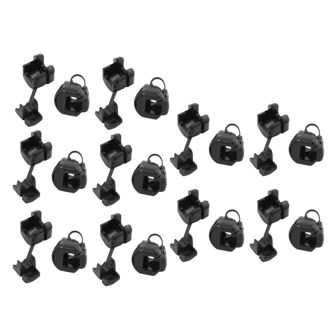 sourcingmap 20Pcs 5N-4 Round Cable Wire Strain Relief Bush Grommet 11mm Diameter Black