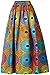 Women African Traditional Costume Ankara Print Skirt Dashiki Long Skirts (X-Large,C)