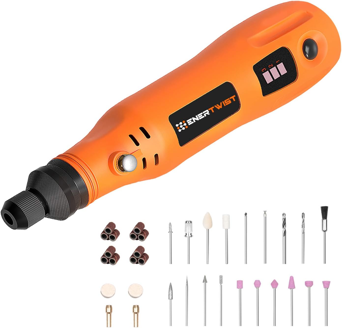 Enertwist 4V Max Cordless Rotary Tool Kit, 3Speed Lithiumion Battery
