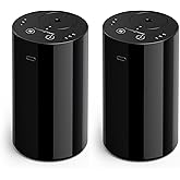 Waterless Essential Oil Diffuser, Portable Aromatherapy Diffuser with 20mL Capacity, Battery Operated Mini Scent Diffuser,3 Mist Levels & Timers, Leak-Free, for Home, Car, Office (Black 2 Pack)