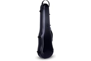 Crossrock Strong and Lightweight Carbon Composite, 4.3lb only, support 330lb pressure in Black Shaped 4/4 Violin Case (CRF4000SVBK)
