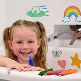 ZIMPLI 6 Large Bath Crayons Washable Kids Bath Pens Arts Craft Toy view 2