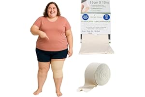 Tubular Bandage Roll for Plus-Size Legs, Size H – Compression for Swelling, Joint Pain, Wound Care, Skin Protection, Breathable, Latex-Free, 6-Inches Wide x 10.9 Yards, by Lifestyle Visions
