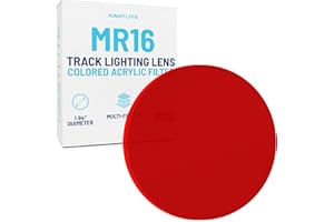 KastLite Red Acrylic Lens Filter for Halo Track Lighting | Track Light Head - Adjust The Color of Your Lighting | Select Lens Size - MR16 Bulb for Spotlight Fixtures