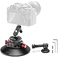 NEEWER 6"/15.2cm Suction Cup Mount with Ball Head Magic Arm, Metal Suction Cup Mount on Car Windshield Dash for Action Camera