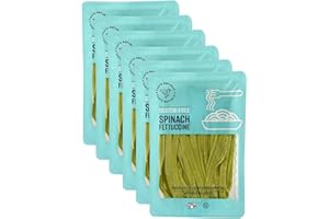 Gluten-Free Pasta, Spinach Fettuccine, Fresh Brown Rice Noodles Cook in Just 3 Minutes by Taste Republic, Frozen, 9oz (6 pack)