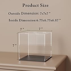 SVENJBB Acrylic Display Case, 7x7x7 Inch Acrylic