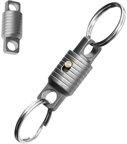 Porte-clés Amovible à Libération Rapide - Fer Massif, 4 Cm, Anneaux Fendus Pour Ceinture Ou Sac à Dos