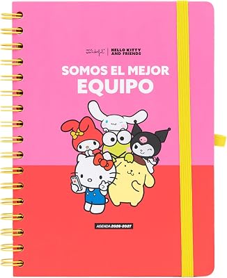 - Agenda Semanal Escolar Hello Kitty 2026-2027 com Autocolantes e Extras – Planeador Completo de setembro de 2026 a agosto de 2027