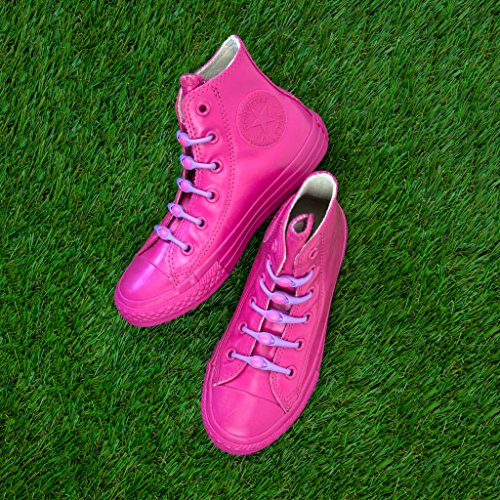 HICKIES Kids Elastic Tieless Shoe Laces Purple and Pink (10 HICKIES